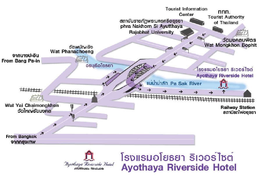 Ayothaya Riverside Hotel Map